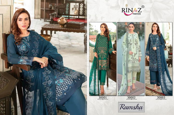 Rinaz Ramsha 16 New Heavy Festive Wear Georgette Pakistani Salwar Kameez Collection